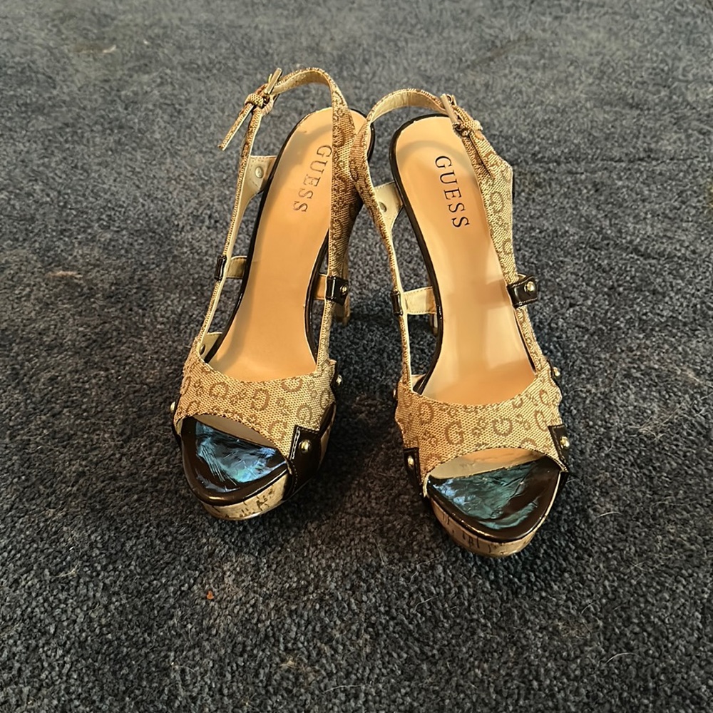 GUESS Cork Heels Size 6.5
